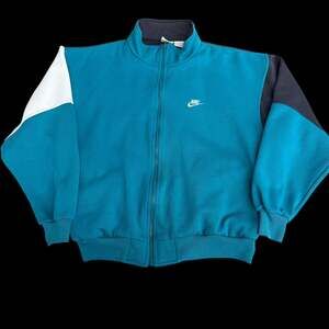 Vintage Nike Jacket 80s Swoosh Zip Track Sweater Coat